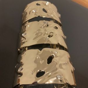 Alexis Bittar Coveteur Stacked Gold Cuff Bracelet